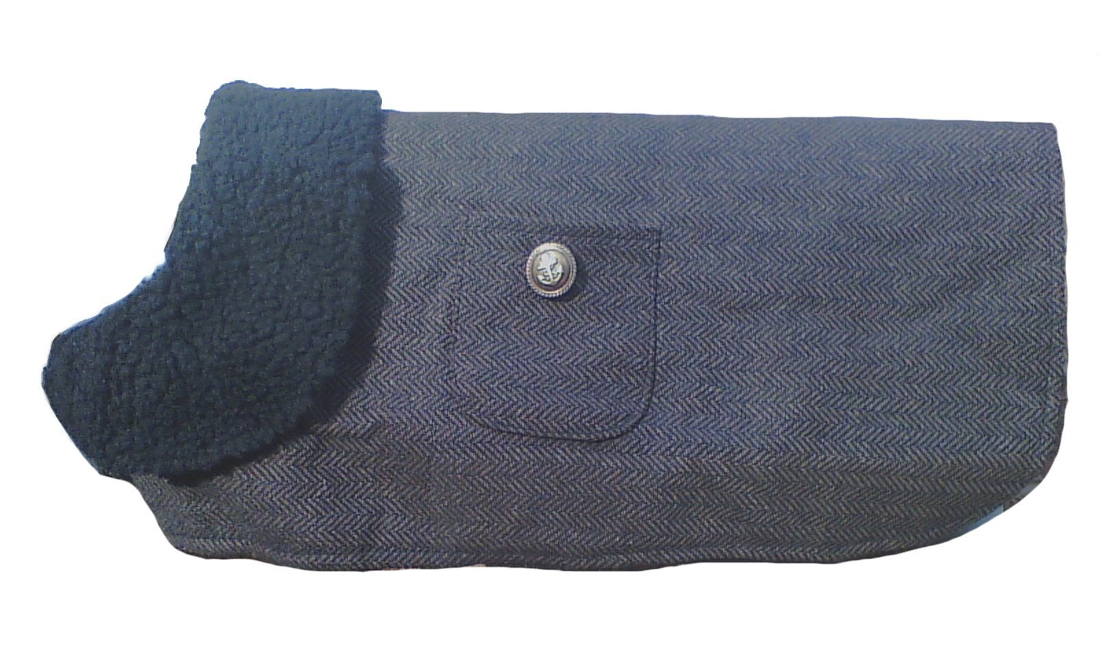 PA Brown Herringbone Dog Coat-4