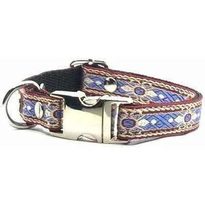 Bespoke Elegance Custom Cotton Pup Collar with Engraved Charm-1