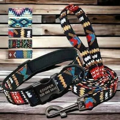 Personalised Dog Collar & Leash Set-0